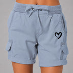 Marlow - Women's Heart Graphic Cargo Lounge Shorts