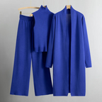 Marlowe - Women's Long Cardigan and Knit Pants 3 Piece Set