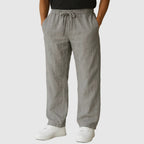 Martin - Men’s Classic Straight Leg Drawstring Linen Pants