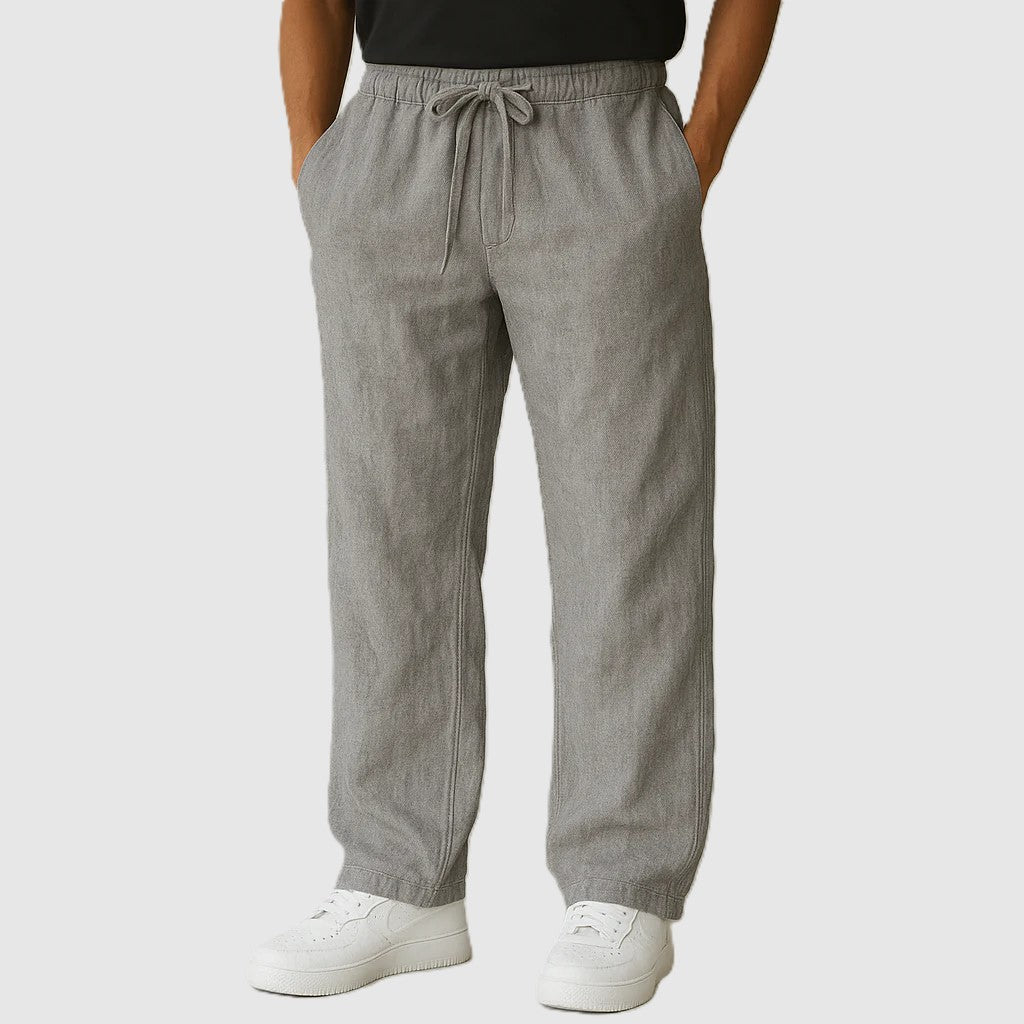 Martin - Men’s Classic Straight Leg Drawstring Linen Pants