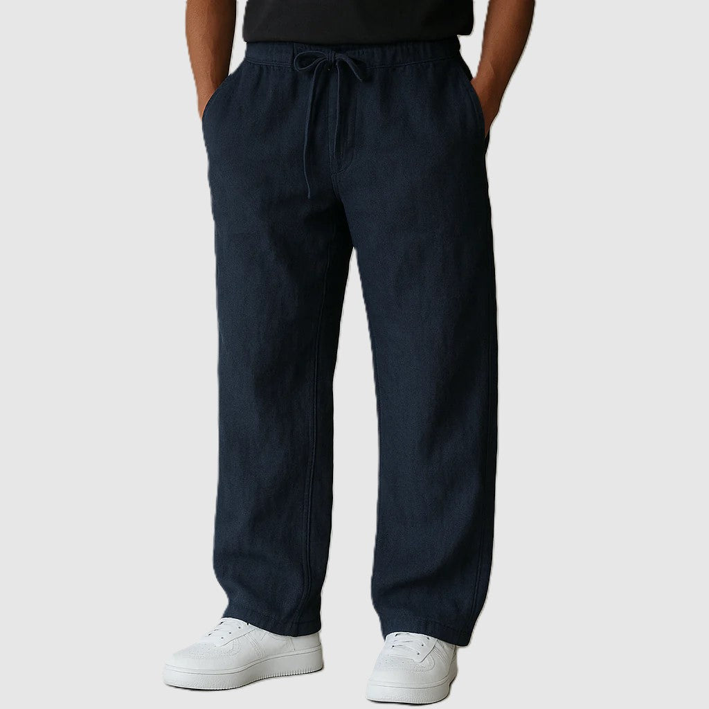 Martin - Men’s Classic Straight Leg Drawstring Linen Pants