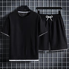 Mason - Men's Waffle Knit Short-Sleeve Top and Shorts Set