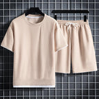 Mason - Men's Waffle Knit Short-Sleeve Top and Shorts Set