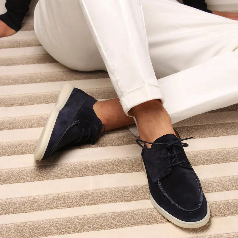 Maverick - Men's Moc-Toe Suede Slip On Loafers