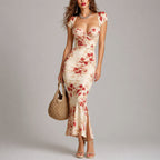 Maya - Women's Cap-Sleeve Ruched Cocktail Dress