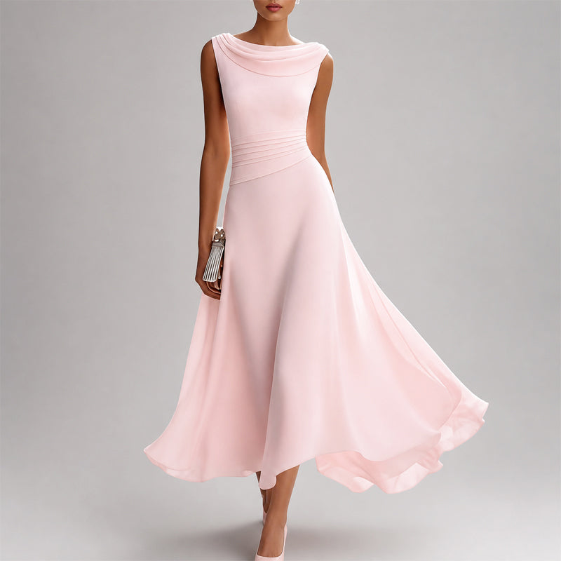 Maya - Women's Ruched Silk-Look Cocktail Dress