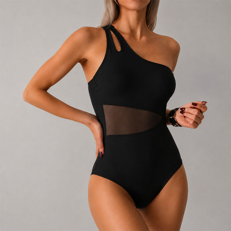 Meadow - Women's One-Shoulder One-Piece Swimsuit