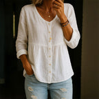 Megan - Women’s Casual V-Neck Long Sleeve Shirt