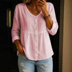 Megan - Women’s Casual V-Neck Long Sleeve Shirt