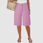 Melody - Women’s Elastic Waist Casual Bermuda Shorts