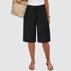 Melody - Women’s Elastic Waist Casual Bermuda Shorts