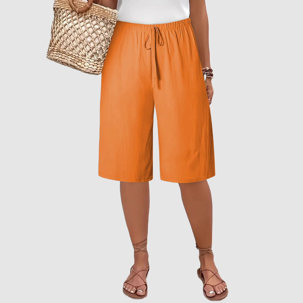 Melody - Women’s Elastic Waist Casual Bermuda Shorts