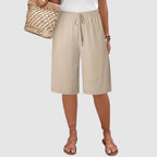 Melody - Women’s Elastic Waist Casual Bermuda Shorts