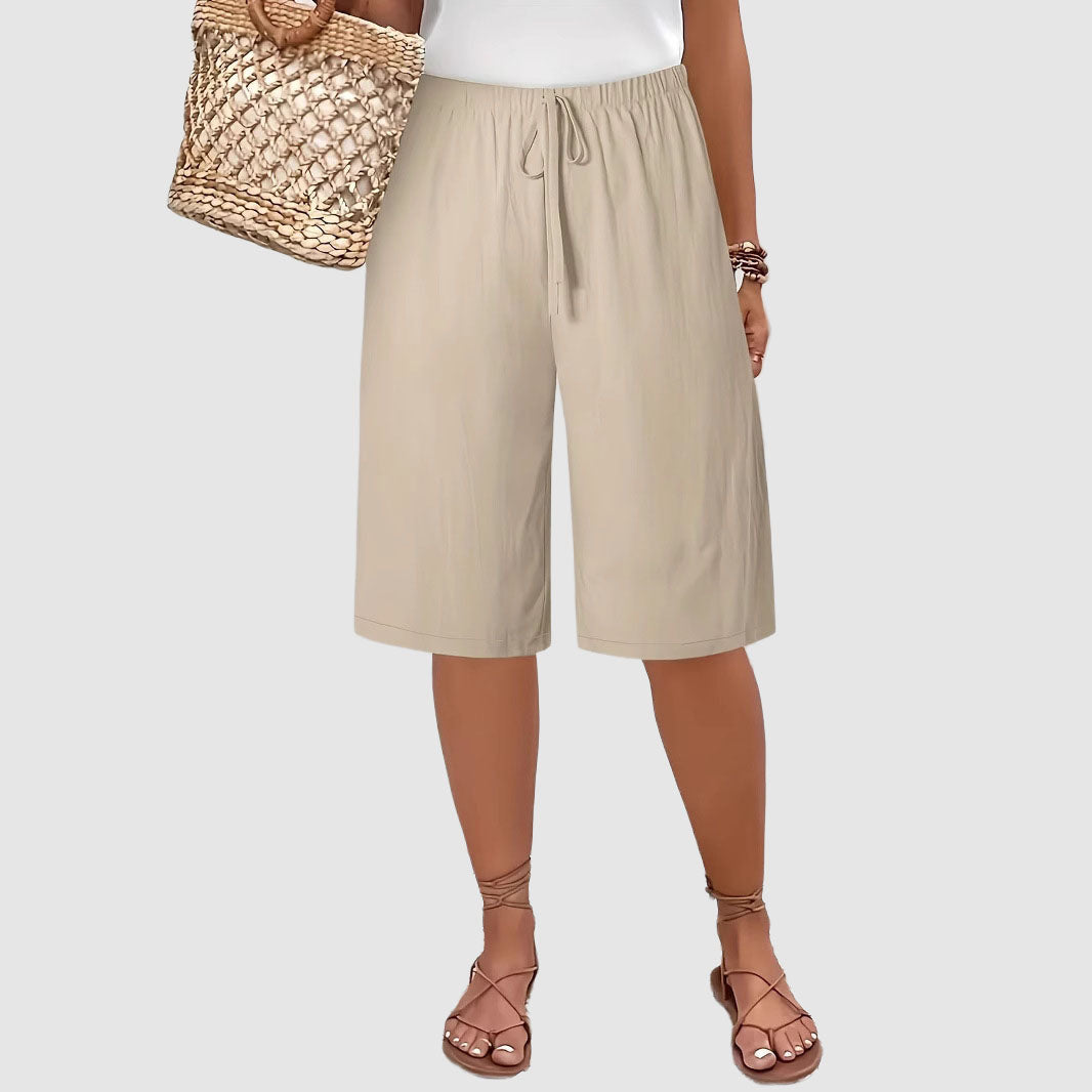 Melody - Women’s Elastic Waist Casual Bermuda Shorts