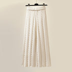 Mikey - Women's Ribbed Sweater & Cable Knit Pants Winter Set