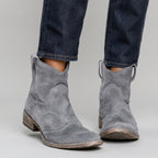 Miley - Women's Suede Ankle Boots with V-Cut Shaft 5
