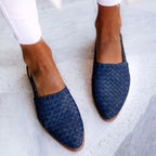 Miranda - Women's Basketweave Pointed-Toe Flats