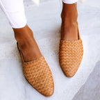 Miranda - Women's Basketweave Pointed-Toe Flats