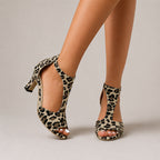 Miranda - Women's T-Strap Peep-Toe Heels