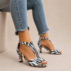 Miranda - Women's T-Strap Peep-Toe Heels