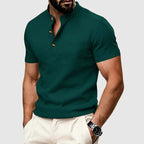 Morris - Men’s Waffle Knit Henley Pocket Shirt