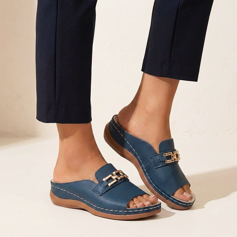 Myla - Women’s Chain Detail Mule Sandals