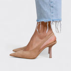 Natalie - Women's Pointed Toe Slingback Stiletto Heels