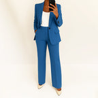 Nicole - Women's High-Waist Wide-Leg Pants and Blazer Set