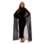Nina - Women's Gothic Ghost Halloween Costume Dress with Sheer Veil