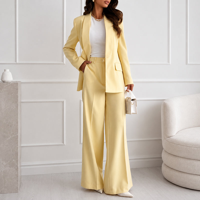 Noelle - Women’s Tailored Blazer & Wide-Leg Trouser Set