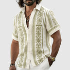 Norman - Men’s Tribal Pattern Button-Up Shirt