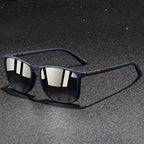 Norvain - Geometric Frame Reflective Lens Sunglasses