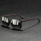 Norvain - Geometric Frame Reflective Lens Sunglasses