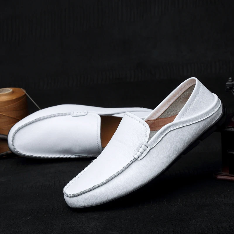 Oliver - Men's Pebbled Leather Driving Loafers