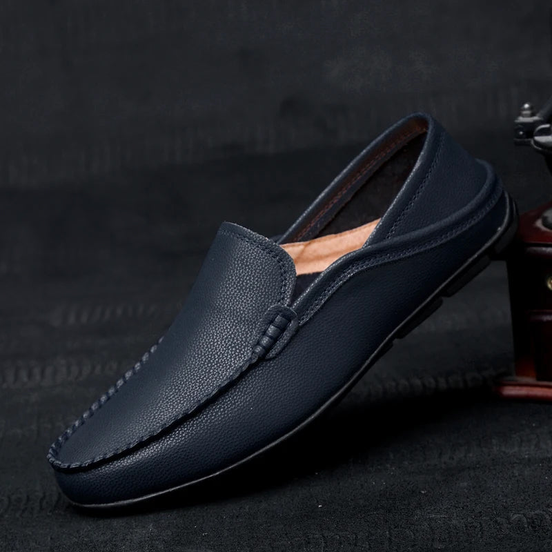 Oliver - Men's Pebbled Leather Driving Loafers