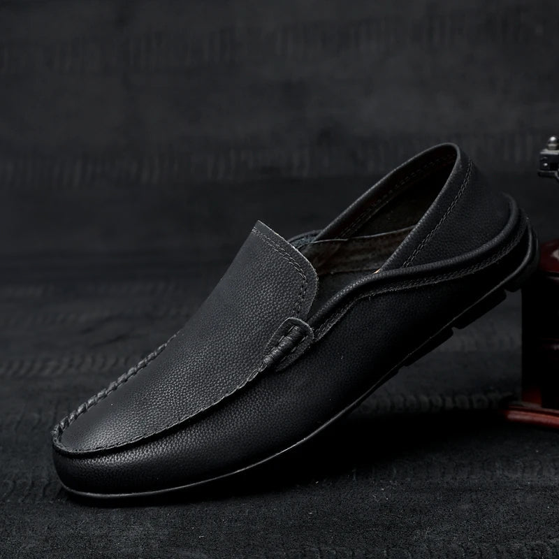 Oliver - Men's Pebbled Leather Driving Loafers