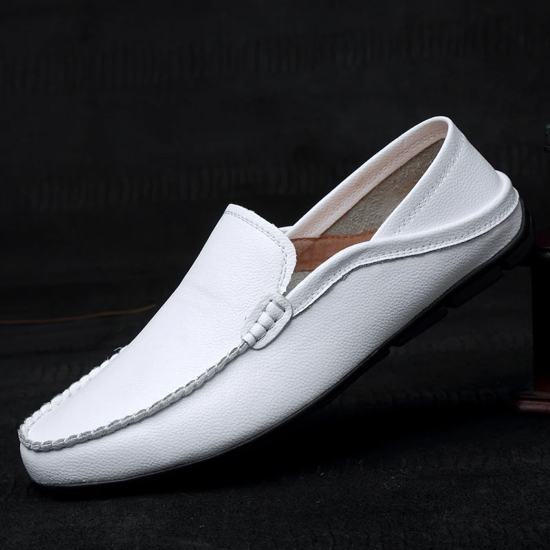 Oliver - Men's Pebbled Leather Driving Loafers
