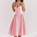 Olivia - Women's Corset Midi Dress