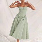 Olivia - Women's Corset Midi Dress