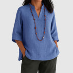 Olivia - Women’s Minimalist Half Sleeve Tunic Blouse