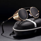 Onyx - Round Retro Side Shield Sunglasses