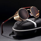 Onyx - Round Retro Side Shield Sunglasses