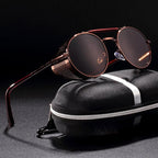 Onyx - Round Retro Side Shield Sunglasses