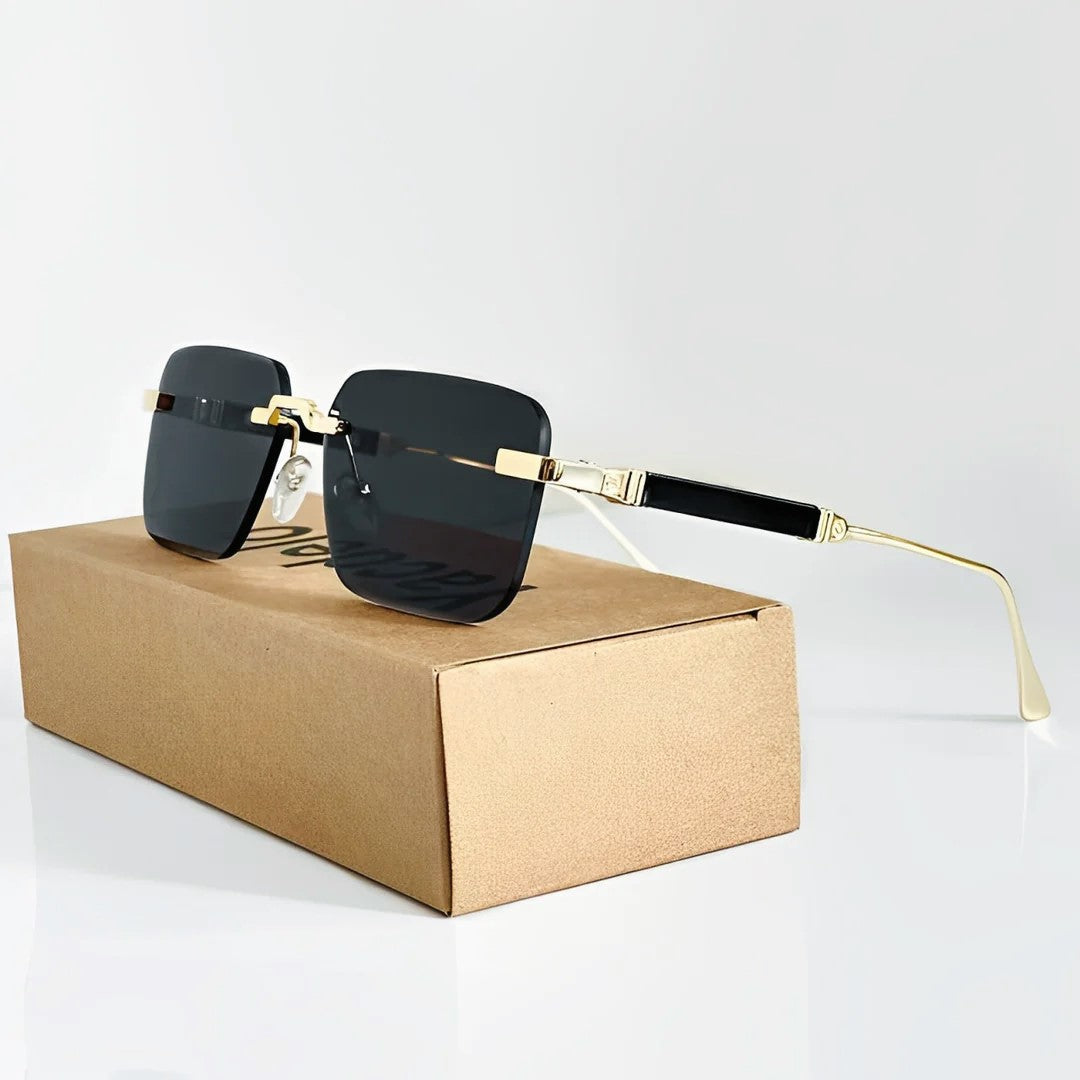 Oryn - Rimless Square Gradient Metal Sunglasses