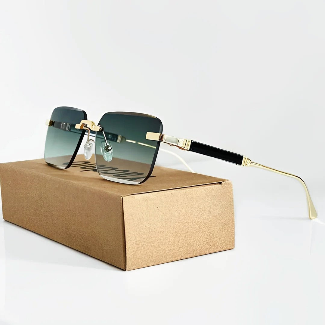 Oryn - Rimless Square Gradient Metal Sunglasses