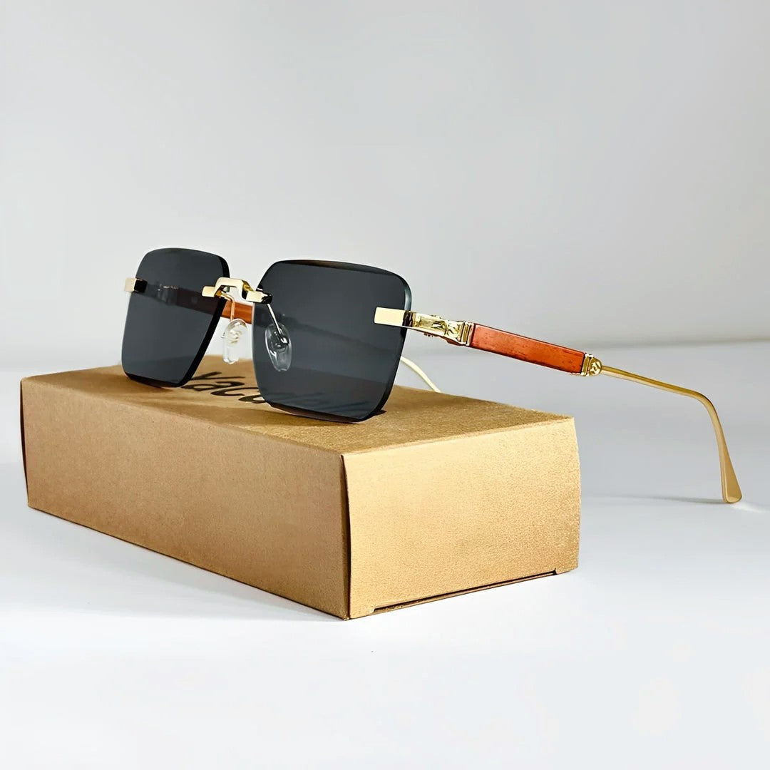 Oryn - Rimless Square Gradient Metal Sunglasses