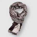 Oslo - Geometric Print Cotton Fringed Scarf