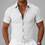 Owen - Men's Double Button Stacked Placket Shirt