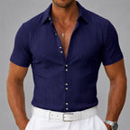 Owen - Men's Double Button Stacked Placket Shirt