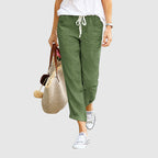 Paige - Women’s Linen Drawstring Ankle Pants